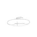 Minimalistisches Armband aus S925 Sterlingsilber mit Kreuzanhänger und Gliederkette - 925er Silber / Silber