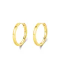 Orecchini a cerchio minimalisti in argento sterling S925 con finitura in oro 18k - Argento 925 / Oro