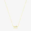 Collana in argento sterling S925 placcata oro con ciondolo numero 777 e zircone lucido - Argento 925 / Oro