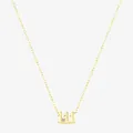 Minimalist S925 sterling silver necklace with gold 111 pendant and zircon stone - 925 Silver / Gold Color (S925 Sterling Silver)