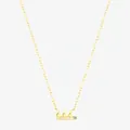 Collana in argento S925 dorato con pendente numero 444 e un piccolo diamante lucido - Oro