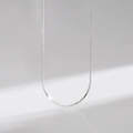 Minimalist s925 silver snake chain necklace with smooth metallic finish and elegant luster - Snake Chain / 925 Silver