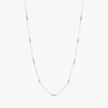 Elegante S925 sterling zilveren choker ketting met zeven fonkelende zirkoonstenen op O-ketting - 925 zilver / Zilver