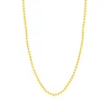 Girocollo minimalista in argento S925 con perle dorate lucide e design a catena corta - Argento 925 / Argento Sterling S925 (Oro K)