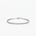 Elegantes S925 Silber Tennisarmband mit funkelnden Zirkonia und verstellbarem Verschluss - 925er Silber / Silber