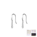 Elegant 925 sterling silver drop earrings featuring vertical moissanite stones - 925 Silver / Silver