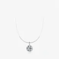 Collana minimalista in argento sterling S925 con pendente solitario tondo brillante - Argento