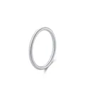 Anello minimalista in argento sterling S999 con elegante trama opaca sabbiata - Taglia US 5.5 / Argento Sabbiato