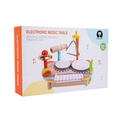 Tavolo musicale elettronico multifunzionale Pretty Bear con tamburi e tastiera per bambini - Set di batteria per pianoforte elettronico (con nacchere)