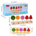 Holz-Lutscher-Zahlenspielset mit 5 bunten Süßigkeiten und 20 Lernkarten für Kinder - Lutscher-Stil