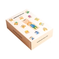 Puzzle di animali in legno per bambini con scatola da 20 pezzi e parole in inglese - Puzzle di Animali con Scatola di Legno