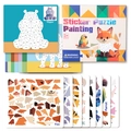 DIY 3D Geometrie-Puzzle-Set mit bunten Tieraufklebern für Kleinkinder und Kinder - Tierstil