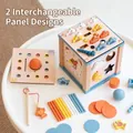9-in-1 Montessori Spielzeug aus Holz mit Angeln und Formen-Sortierbox für Kinder - Multifunktioneller Stil (Multifunktionale Box für die Früherziehung P0.86)