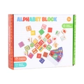 Set di cubi in legno con alfabeto per lo sviluppo cognitivo e logico dei bambini - 20.5*15.8*4cm / Blocchi di Cognizione Educativa (0.45kg)