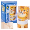Gioco di alimentazione tigre con bacchette di legno, cucchiaio e carte cognitive - Collezione Alimentazione Divertente Tigre (JX趣味喂食玩具p0.37)