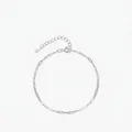 Bracciale a catena a maglie cave in argento sterling S925 con chiusura a moschettone - Argento 925 / Argento