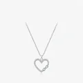 Collana a cuore in argento S925 con diamanti scintillanti e simbolo dell'infinito - Argento 925 / Argento