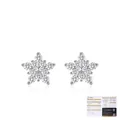 Sparkling S925 sterling silver star-shaped moissanite stud earrings with GRA certificate - 925 Silver / 925 Sterling Silver