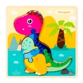 3D colorful wooden Oviraptor dinosaur puzzle with bright colors for kids early learning - Oviraptor