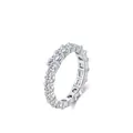 Luxuriöser Eternity-Ring aus S925 Sterlingsilber mit funkelnden runden Zirkonia - US Größe 5 / Rundschliff-Eternity-Stil (RHR1906)