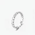 Minimalistischer S925 Sterling Silber Perlenring mit polierten runden Kugeln - US Größe 5 / Silber