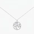 Collar Árbol de la Vida en plata de ley 925 con circonitas de colores brillantes - Collar de Plata de Ley 925