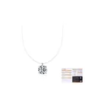 Minimalist S925 silver necklace with 1 carat moissanite on transparent fishing line - Round Brilliant Cut (MSN0145) / 925 Silver