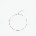 Minimalistisches S925 Sterling Silber Armband mit zarten Perlenanhängern und Federring - 925er Silber / Silber