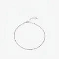 Minimalist S925 sterling silver beaded bracelet with adjustable lobster clasp and extension - 925 Silver / Silver