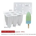 Moule à glace en silicone blanc à 6 cavités, forme de cône, avec mesures précises - Glace À L'eau À Six Cônes - Blanche Sx-xg-80-3