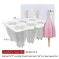 Moule à glace en silicone blanc à 6 cavités en forme de carambole pour la maison - Paquet De Six Sucettes Glacées À La Carambole - Blanches Xg-79-3