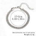 Four-row beaded stainless steel chain bracelet with lobster clasp and extension in silver - 四排珠链 / 6.0mm / Steel