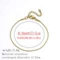 Minimalist 18K gold plated stainless steel thin chain bracelet with adjustable lobster clasp - Hammered Round Chain / 0.9mm / Gold