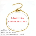 Golden stainless steel snake chain bracelet with 18K gold plating and lobster clasp - Twisted Snake Chain / 1.2mm / Gold