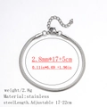 2.8mm wide silver stainless steel snake chain bracelet with adjustable 5cm extension - Dense Snake Chain / 2.8mm / Steel