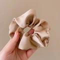 Zijdezachte champagne satijnen scrunchie voor knotjes met premium zachte textuur - 3# Camel elastiekje (ca. 12cm)