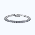 Pulsera tenis clásica de plata de ley S925 con piedras de moissanita engastadas - 16cm / Moissanita 30 Puntos