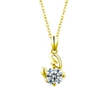 Collier signe du zodiaque en argent S925 avec pendentif moissanite doré pour femme - Cancer 22 Juin-22 Juil (Couleur Or)