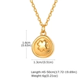 Dettaglio della collana con quadrifoglio in oro 18 carati con finitura opaca e misure - Oro