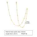 Golden bead eyewear chain 65cm stainless steel lobster clasp glasses mask holder - Gold Bead Chain (CM-087)
