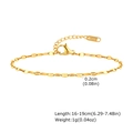 Detalle de cadena de acero inoxidable chapada en oro de 18K con cierre de mosquetón ajustable - Dorado