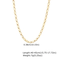 Detail showing 0.38cm width and 40-45cm length of this 18K gold plated chain necklace - Necklace / Gold