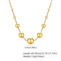 Dimensioni dettagliate della collana a sfere dorate con una perla centrale da 1 cm - Collana