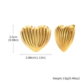 Specifiche dimensionali degli orecchini a cuore dorati con trama plissettata - Stile Testurizzato a Cuore (ES-532G)