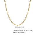 Detail of gold twisted link necklace with measurements 0.16cm width and 40-45cm length - Necklace