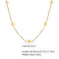 Collana in acciaio inossidabile dorato con cinque ciondoli a rombo incisi e misure - Stile Rombo Geometrico (NC1895)