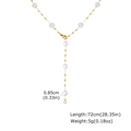 Dettaglio collana a Y dorata con perle con lunghezza 72cm e diametro perla di 0,85cm - Oro