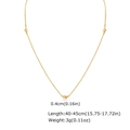 Detail einer goldenen Edelstahlkette mit 4mm facettierten Perlen und 40-45cm Maßstab - Gold (NC-1790)