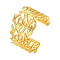 Auffälliges goldfarbenes Armband im Korallendesign mit unregelmäßiger Gitterstruktur - Korallenausschnitt-Stil (B-626)