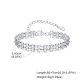 Polished silver stainless steel watch-link chain bracelet with K18 tag and lobster clasp - Medium Style (BR-2576S01) / Steel